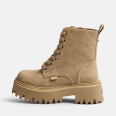 Buffalo ASPEN LACE UP MID WARM - VEGAN NUBUCK beige