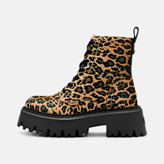 Buffalo ASPEN LACE UP MID - VEGAN FUR black