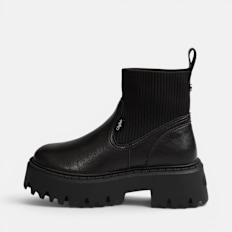 Buffalo ASPEN CHELSEA KNIT - VEGAN NAPPA/KNIT black