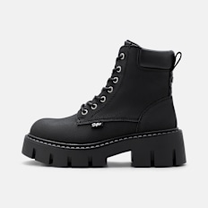 Buffalo ZELIA LACE UP WORK - VEGAN NUBUCK Schwarz