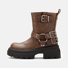 Buffalo ZAVEN BOOTIE BIKER - VEGAN NAPPA Braun