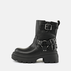 Buffalo Zaven Bootie Biker Nero