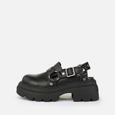 Buffalo Vega Clog Buckle noir