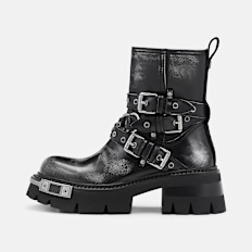 Buffalo SORAYA HEAVY BIKER MID - VEGAN NAPPA Grau