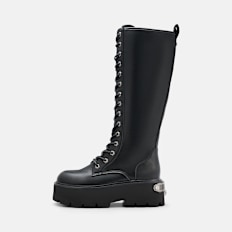 Buffalo BRAKE LACE UP HI - VEGAN NAPPA noir