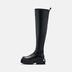 Buffalo BRAKE OVERKNEE - VEGAN NAPPA black