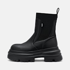 Buffalo DIONE CHELSEA MID  - VEGAN NAPPA negro