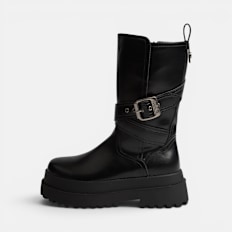 Buffalo PLUTO BIKER HI - VEGAN NAPPA black