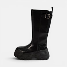 Buffalo FUSION PANEL ZIP HI - VEGAN NAPPA Schwarz