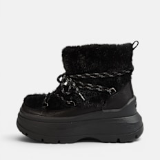 Buffalo OLYMPIA FUR BOOT - VEGAN NAPPA/FUR black