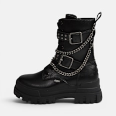 Buffalo ASPHA LACE UP BIKER - VEGAN NAPPA schwarz