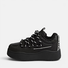 Buffalo ARIYA LACE UP WARM LO - VEGAN NUBUK/NYLON black