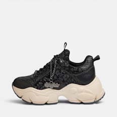 Buffalo BINARY GLAM - VEGAN NAPPA/SUEDE schwarz
