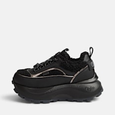 Buffalo MANHATTEN SNEAKER WARM - VEGAN NAPPA/FUR noir