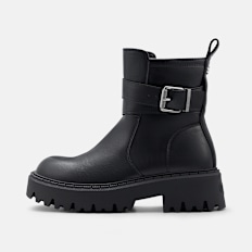 Buffalo ZANE ZIP BOOT MID - VEGAN NAPPA Schwarz