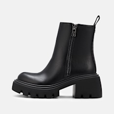 Buffalo ZENA ZIP BOOT MID - VEGAN NAPPA noir