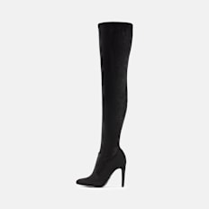 Buffalo ZARJORIE OVERKNEE - VEGAN SUEDE noir