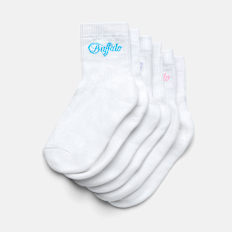 Buffalo Logo Quarter Socks (3 Pack) blanco