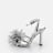 Buffalo FAIRY FLUFF - VEGAN PATENT - SILVER plata