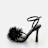 Buffalo FAIRY FLUFF - VEGAN PATENT - SILVER negro