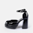 Buffalo MAY DORSAY - VEGAN SUEDE - BLACK/BROWN LEO noir