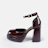 Buffalo MAY DORSAY - VEGAN SUEDE - BLACK/BROWN LEO rouge