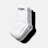 Buffalo Logo Crew Socks (3 Pack) Bianco